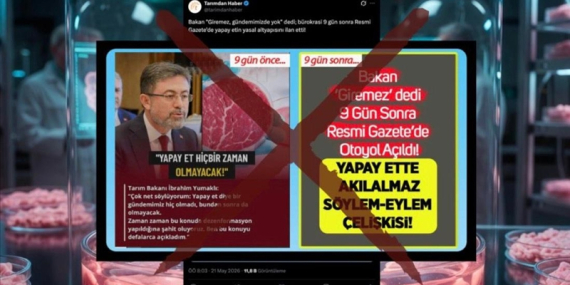 “Türkiye’de Yapay Et Üretimine İzin Çıktı” iddiası